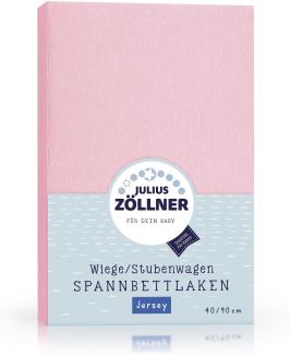 Julius Zöllner Spannbettlaken Jersey rosa,40x90cm