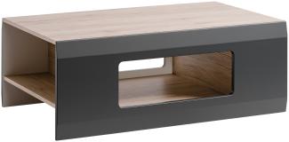 Domando Couchtisch Padenghe Modern Breite 100cm, modern gefräste Fronten in San Remo Eiche und Graphit Matt