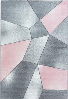 Kurzflor Teppich Balia rechteckig - 140x200 cm - Pink