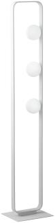 Minimalistische LED Stehleuchte Weiß mit Opal Glaskugeln, 140cm hoch