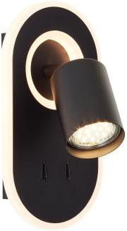 Brilliant Leuchten G99556-06 LED Wandspot Kimon schwarz GU10
