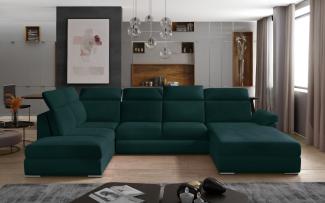 Ausziehbares Sofa VANELLA, U-Form, 330x102x216, mat velvet 75, recht