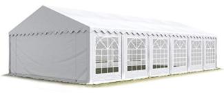 TOOLPORT Party-Zelt Festzelt 6x14 m feuersicher Garten-Pavillon -Zelt PVC Plane 750 N in weiß Wasserdicht