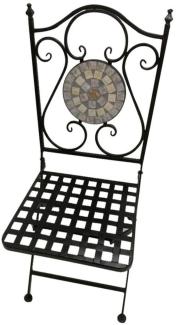 Mosaikstuhl Roma Eisen Outdoor Sessel Hochlehner Garten Terrassen Sitzen Stühle