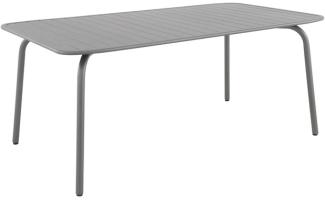 MWH Kleo Tisch und Tischplatte aus Vollaluminium light grey