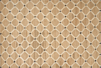 Teppich Jute beige 200 x 300 cm geometrisches Muster Kurzflor KALEKOY