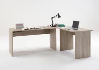 FMD Möbel - TILL - Schreibtisch- Winkelkombination - melaminharzbeschichtete Spanplatte - Eiche Nb - 205 x 76 x 65cm