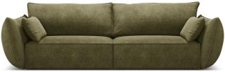 Micadoni 3-Sitzer Sofa Kaelle | Bezug Green | Beinfarbe Black Plastic
