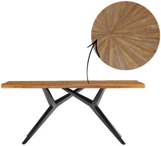 Tisch Tables & Co. Teak und Metall 160 x 90 x 76 cm Schwarz