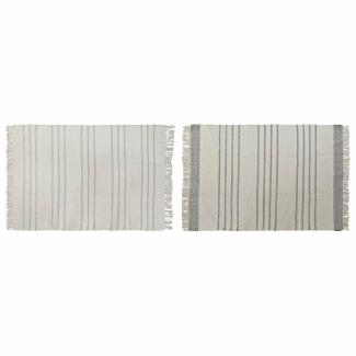 Teppich DKD Home Decor 120 x 180 x 0,75 cm Grau Polyester Weiß Randbereich Boho (2 Stück)