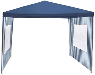 BURI Gartenpavillon Blau 3x3m Pavillon Partyzelt Gartenzelt Zelt wasserabweisend