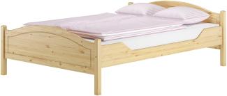 Doppelbett 140x200 Kieferbett Massivholz Ehebett Französisches Bett V-60.30-14ohne Zubehör