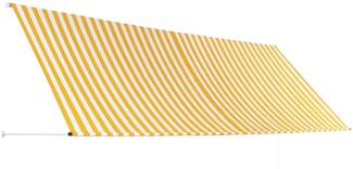 Einziehbare Markise 400×150 cm Gelb und Weiß