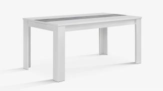 Esstisch DINING TABLES weiß EST40 mit Betonoptik 160x90