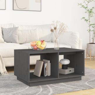 vidaXL Couchtisch Grau 80x50x40 cm Massivholz Kiefer [814436]