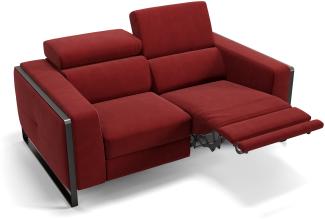 Sofanella Zweisitzer MANZANO Stoffsofa Couchgarnitur Sofa in Rot