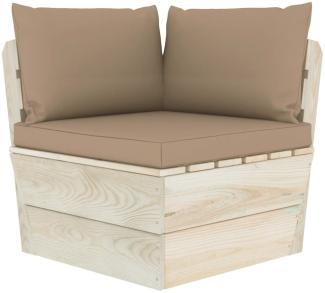 Palettensofa-Auflagen 3 Stk. Taupe Stoff