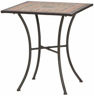 Gartentisch >Prato< in matt schwarz, mehrfarbig - 64x69,5x64 (BxHxT)