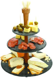 Boska Cheese Tower, Etagere, Dreistöckig, Servierplatte, Käsezubehör, 359007