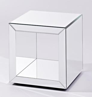 Casa Padrino Luxus Spiegelglas Beistelltisch im Würfel Design 46 x 46 x H. 48 cm - Designer Wohnzimmermöbel
