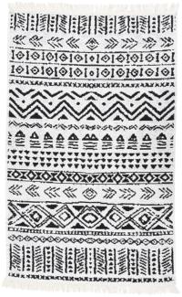 Teppich Schwarz und Weiß 160x230 cm Baumwolle