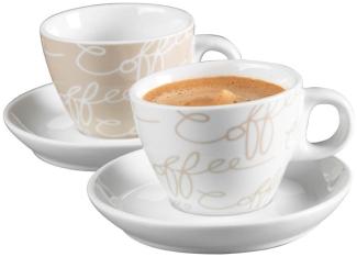 Ritzenhoff & Breker CORNELLO Espresso Set creme 4-teilig