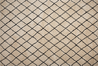 Teppich beige / schwarz 200 x 300 cm Shaggy MIDYAT