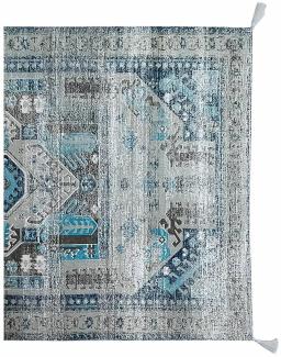 Teppich DKD Home Decor Antiker Finish Blau Baumwolle Araber (120 x 180 x 1 cm)
