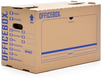 KK Verpackungen Aufbewahrungsbox (Spar-Set, 5 St, 5er-Set), Officebox - Umzugskarton Archivkarton Ordnerkarton Aktenkarton Braun