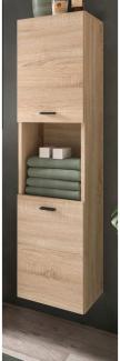 Badezimmer Midischrank Lowell in Eiche 30 x 125 cm