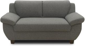 DOMO. collection 2 Sitzer, Sofa, 2er Couch, Garnitur, 3-2-1, dunkelgrau, 159 cm