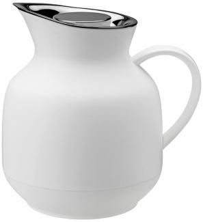 Stelton Isolierkanne Amphora für Tee, Teekanne mit Glaseinsatz, Thermokanne, Kunststoff, Soft White, 1 Liter, 222