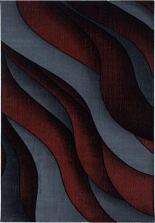 Kurzflor Teppich Clara rechteckig - 160x230 cm - Rot