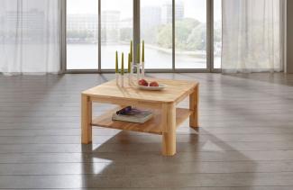 Couchtisch Tisch FRED Eiche vollmassiv / Echtholz 70 x 70 cm
