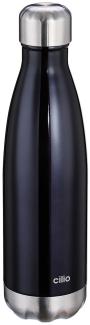 Cilio Elegante Isolier-Trinkflasche 500 ml Schwarz