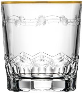 Whiskyglas Kristall Lilly Gold clear (9,3 cm)