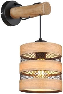 GLOBO Wandleuchte Innen Holz Wohnzimmer Wandlampe Schlafzimmer Metall 15650W