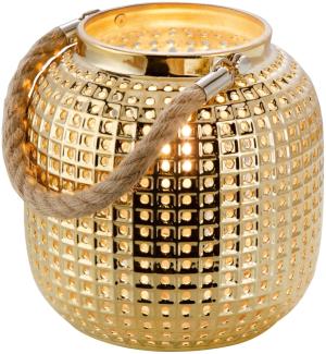Nino Leuchten Tischlampe Wohnzimmer Tischleuchte Keramik gold 16 cm 50770145