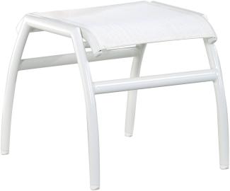 Inko Fußhocker Frisco Alu/Textilen Sitzhocker 45x48x46 cm 3 Farben zur Auswahl Weiß