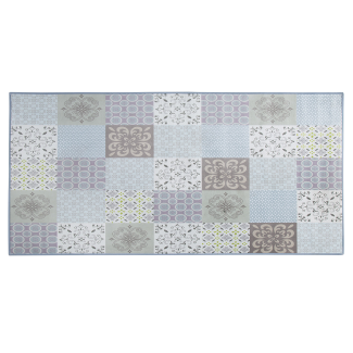 Teppich bunt Mosaik-Muster 80 x 150 cm INKAYA