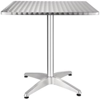 Bolero Quadratischer Bistrotisch Edelstahl 1 Bein 70Cm