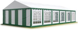 Party-Zelt Festzelt 6x12 m Garten-Pavillon -Zelt PVC Plane 700 N in grün-weiß Wasserdicht