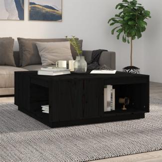 vidaXL Couchtisch Schwarz 100x101x40,5 cm Massivholz Kiefer