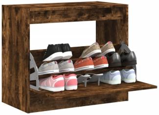 vidaXL Schuhschrank Räuchereiche 80x42x69 cm Holzwerkstoff