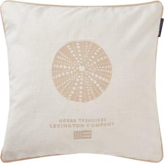 LEXINGTON Kissenbezug Sea Embroidered Recycled Cotton White/Beige (50x50) 12424100-1550-SH25