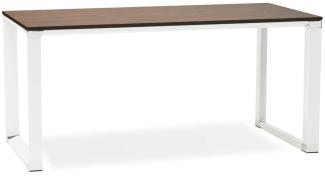 Kokoon Design Schreibtisch Warner Holz Wallnuss / Weiß 160x75x80 cm