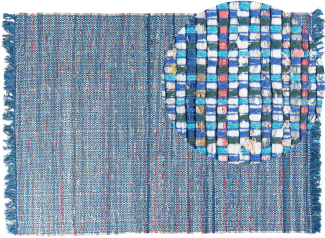 Teppich blau 160 x 230 cm Kurzflor BESNI
