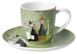 Goebel Espressotasse Rosina Wachtmeister - La storia, mit Untertasse, Fine Bone China, Bunt, 100 ml, 66860881