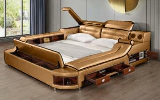 Luxus Bett Leder Betten 180x200