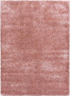 Hochflor Teppich Baquoa rechteckig - 140x200 cm - Rosa